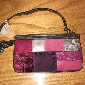 NWT COACH Patchwork Wristlet